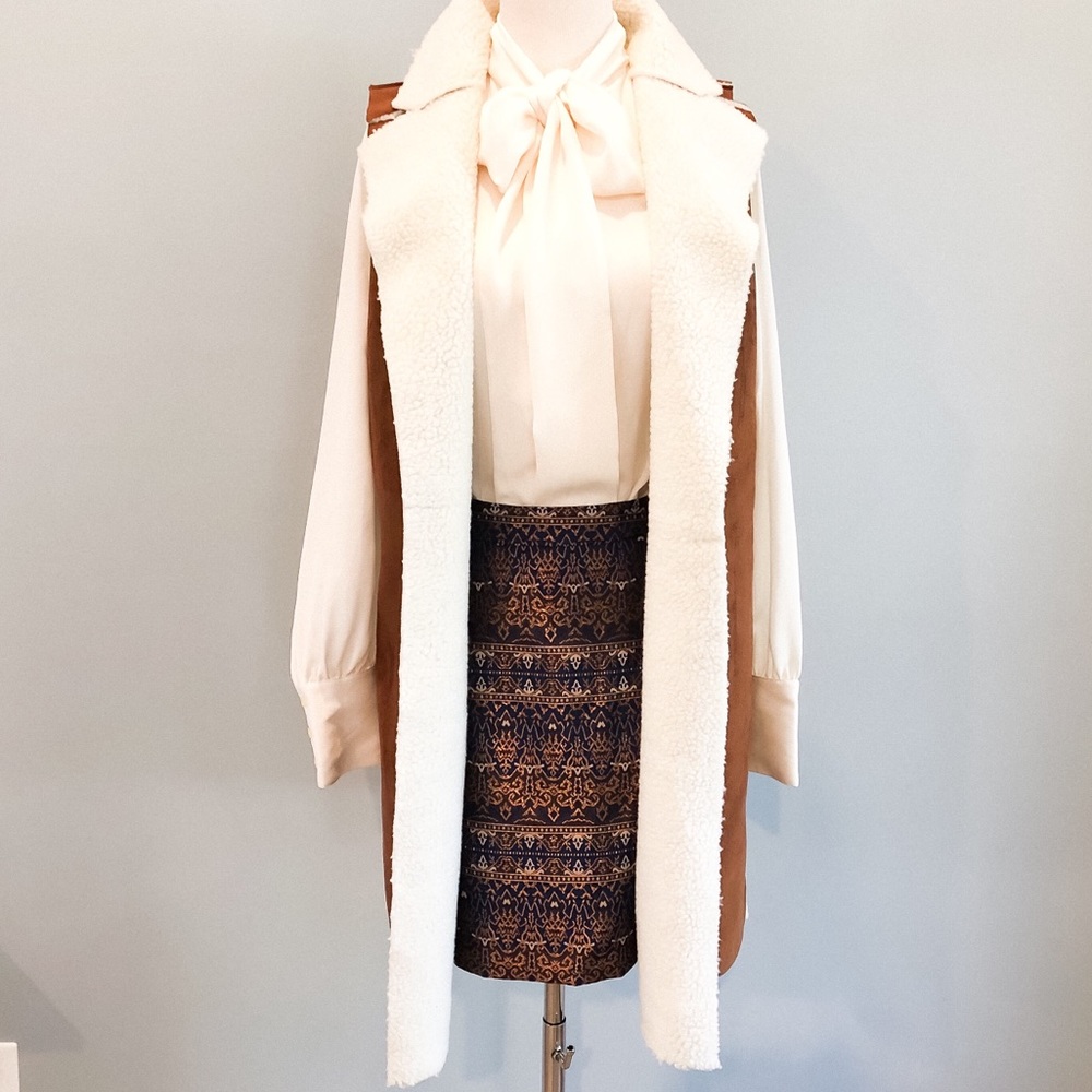 Massimo Dutti Jacquard Mini Skirt